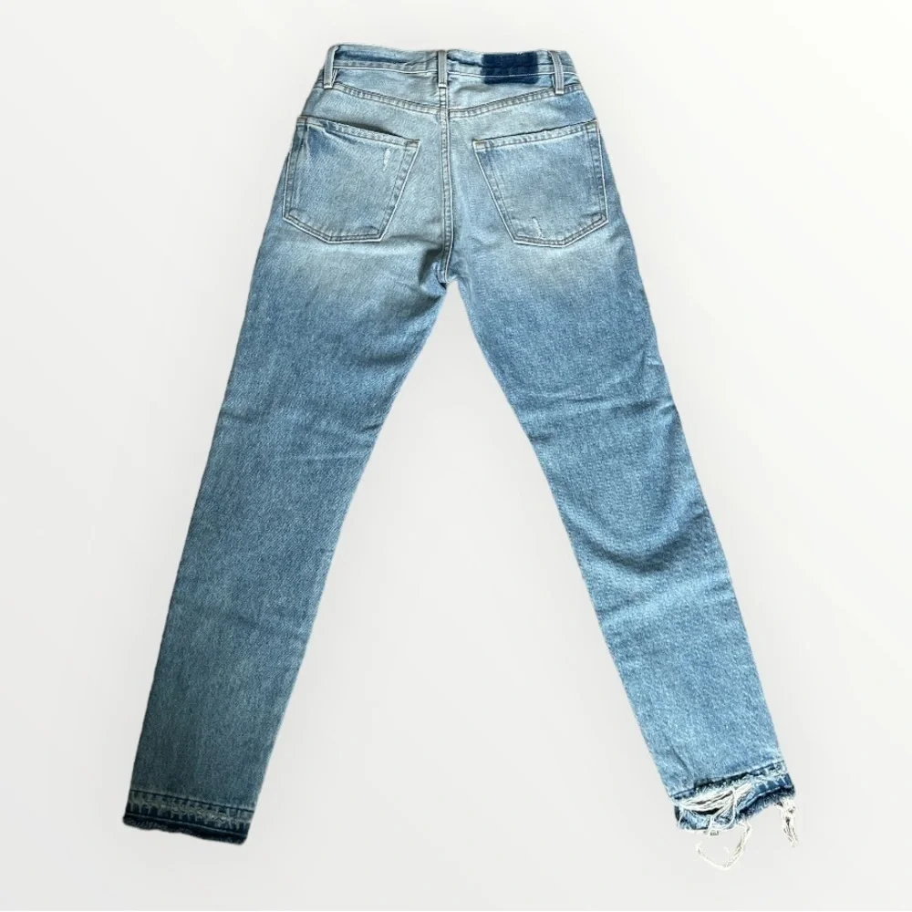 FRAME Le Original Rigid Skinny Jeans | High Rise Distressed Light Wash | Size 24